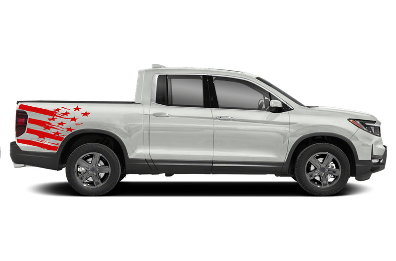 Flag bed side graphics decals for Honda Ridgeline