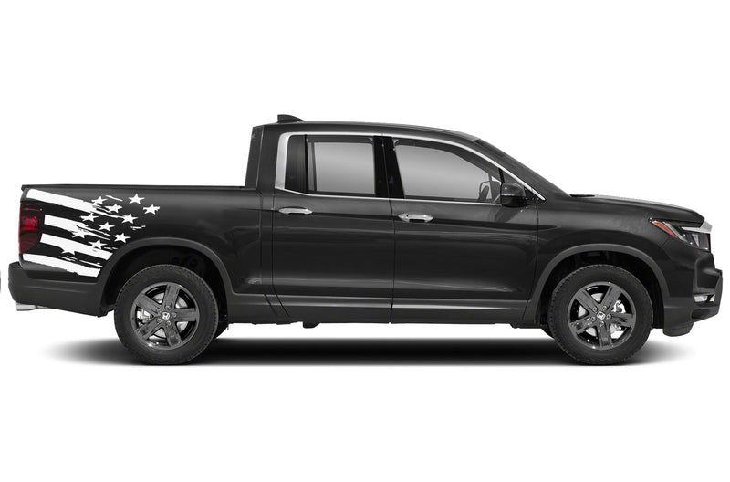 Flag bed side graphics decals for Honda Ridgeline