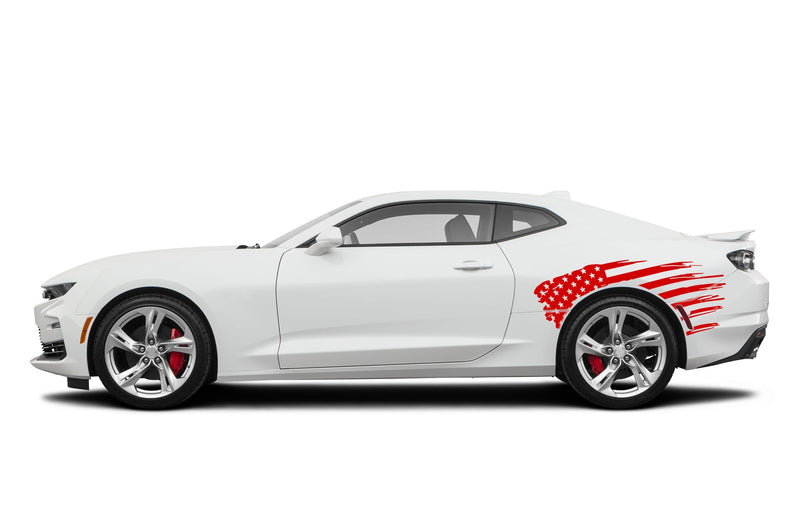 Flag USA back side graphics decals for Chevrolet Camaro