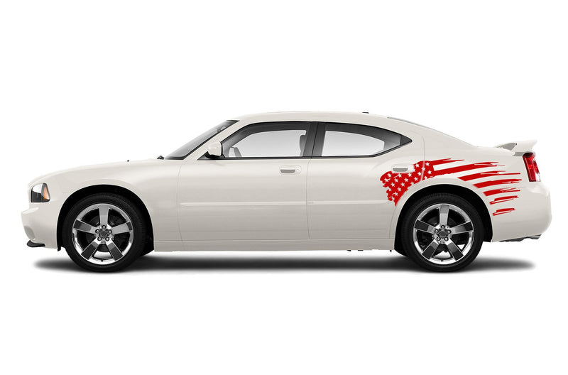 Flag USA side graphics decals for Dodge Charger 2006-2010