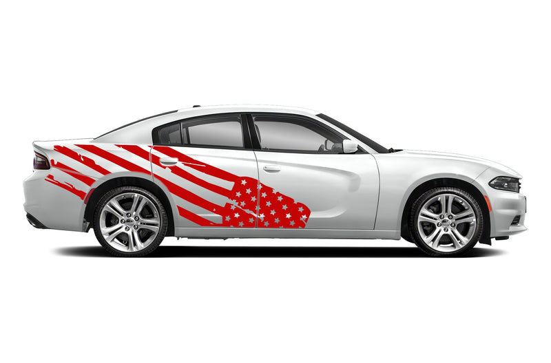 Flag USA side graphics decals for Dodge Charger