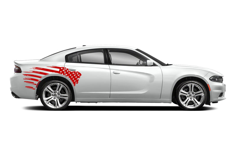 Flag USA side graphics decals for Dodge Charger