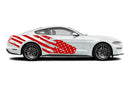 Flag USA side graphics decals for Ford Mustang