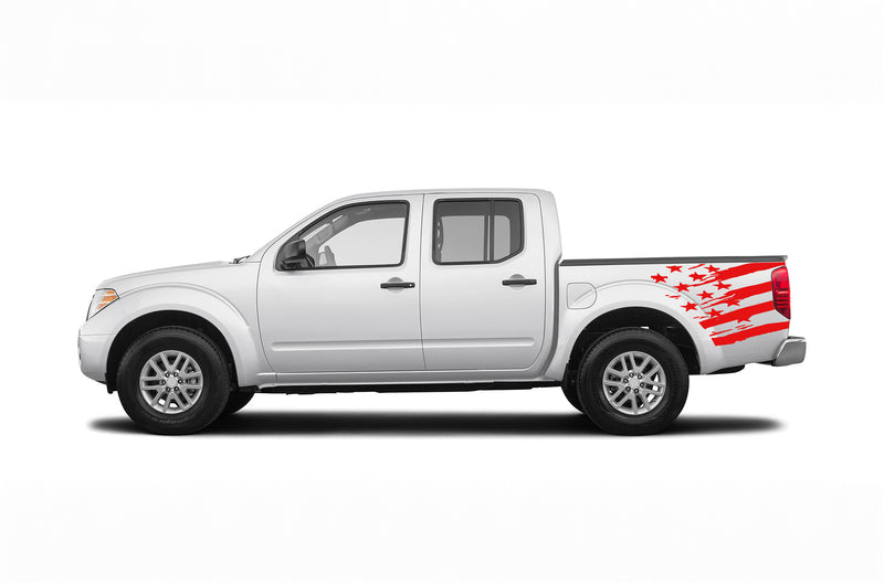 Flag bed side graphics decals for Nissan Frontier 2005-2021