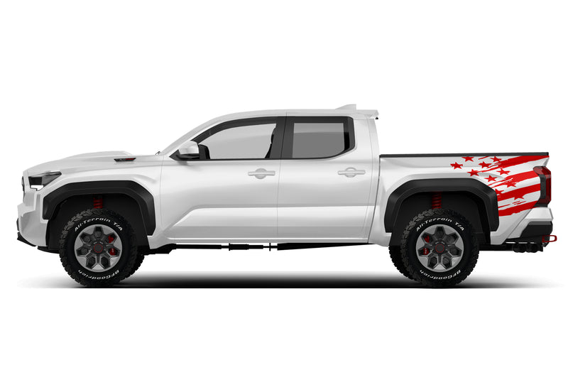 Flag bed side graphics decals for Toyota Tacoma