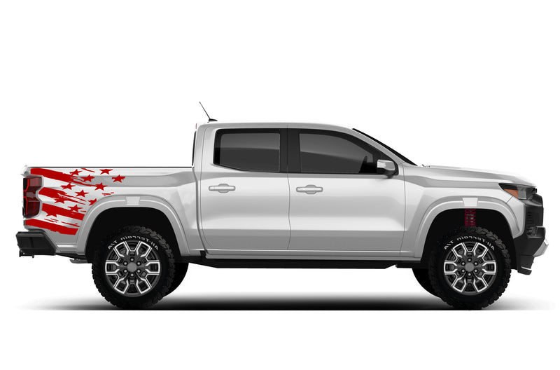 Flag side bed graphics decals for Chevrolet Colorado