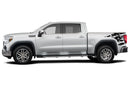 Flag side bed graphics decals for GMC Sierra