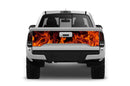 Flames print tailgate graphics decals for Toyota Tacoma