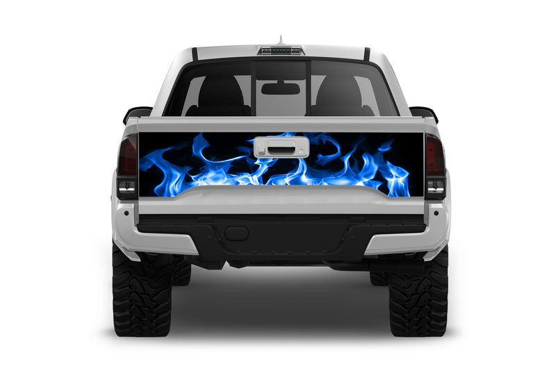 Flames print tailgate graphics decals for Toyota Tacoma