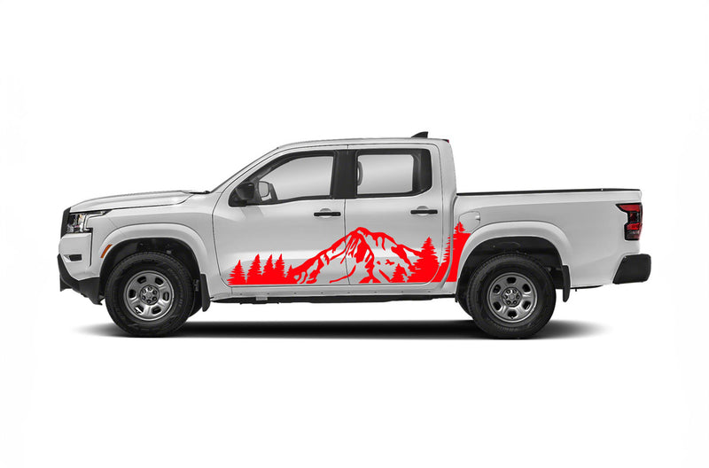 Forest mountain side graphics decals for Nissan Frontier