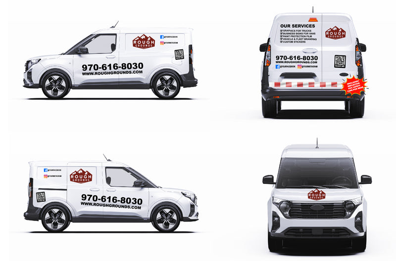 Ford Transit Courier Full Decal Kit – Business Signs & Reflective Tape