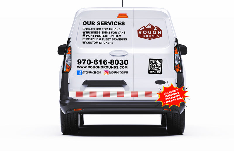 Ford Transit Courier Full Decal Kit – Business Signs & Reflective Tape