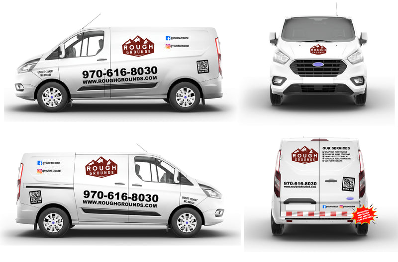 Ford Transit Custom Full Decal Kit – Business Signs & Reflective Tape