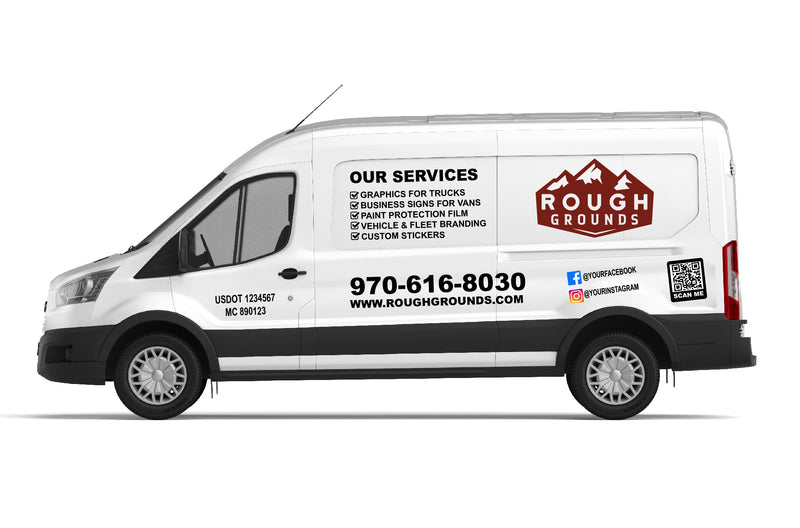 Custom Full Business Signs & Vinyl Lettering Decals for Ford Transit