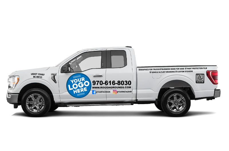 Custom Ford F-150 Truck Decals | Full Business Branding Kit for Side & Back