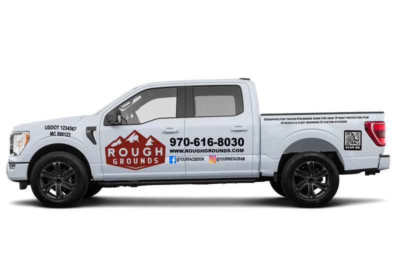 Custom Ford F-150 Truck Decals | Full Business Branding Kit for Side & Back