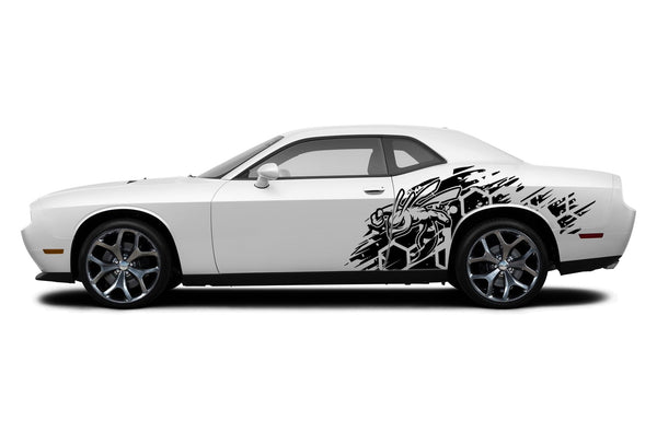 Furious hornet side graphics decals for Dodge Challenger