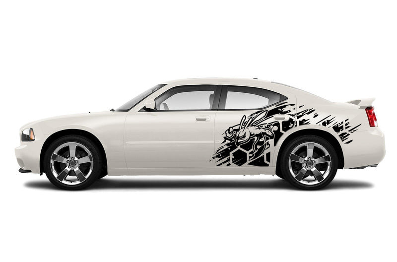 Furious hornet side graphics decals for Dodge Charger 2006-2010