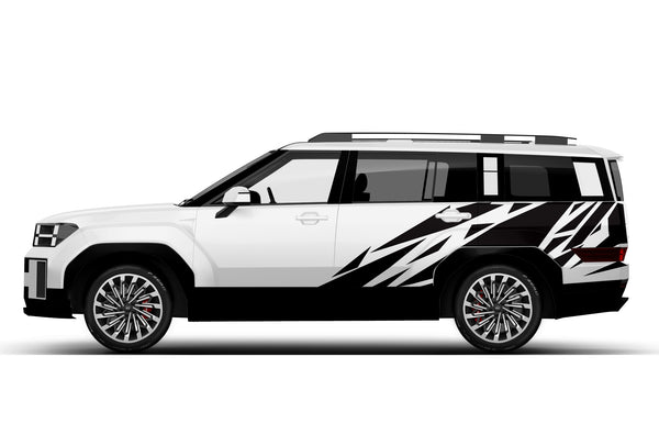 Geometric pattern side graphics decals for Hyundai Santa Fe