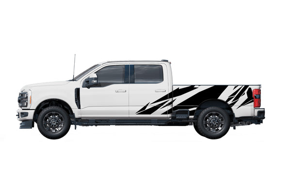 Geometric pattern side graphics decals for Ford F-250