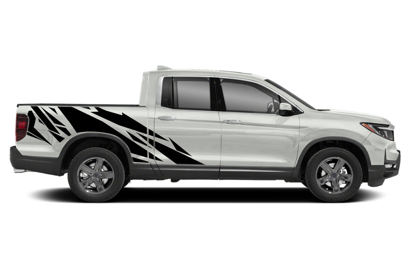 Geometric pattern side graphics decals for Honda Ridgeline