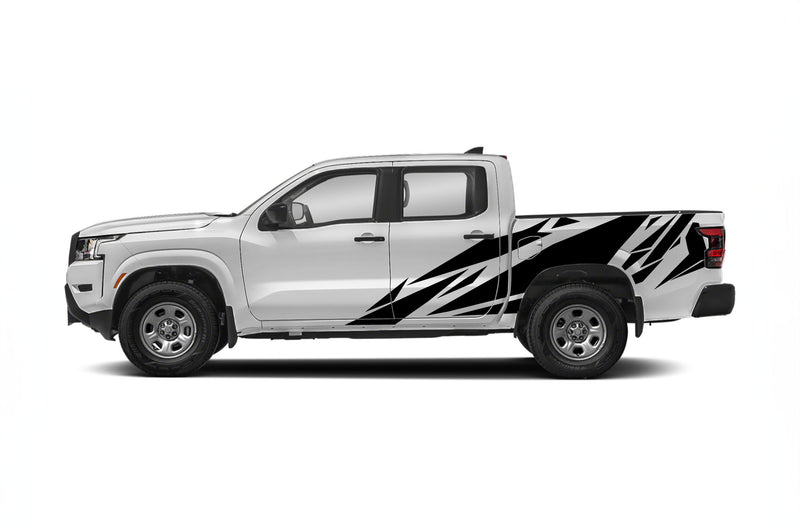 Geometric pattern side graphics decals for Nissan Frontier