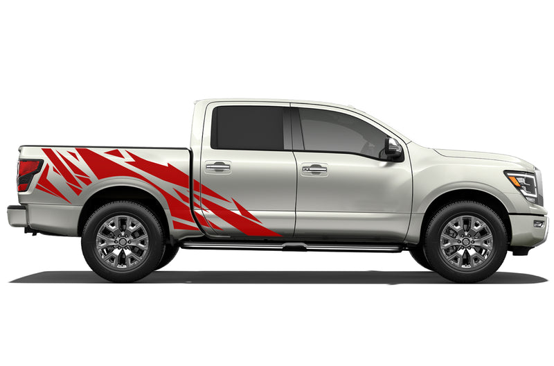 Geometric pattern side graphics decals for Nissan Titan