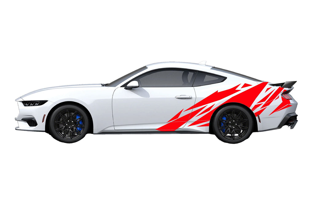 Ford Background Pattern Geometric pattern side graphics decals for Ford Mustang