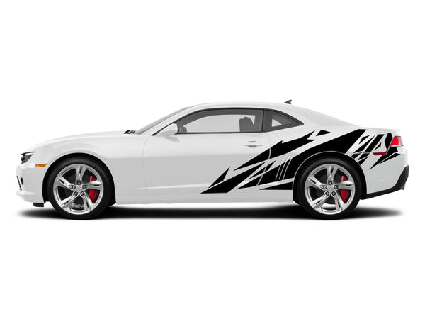 Geometric patterns side decals for Chevrolet Camaro 2010-2015