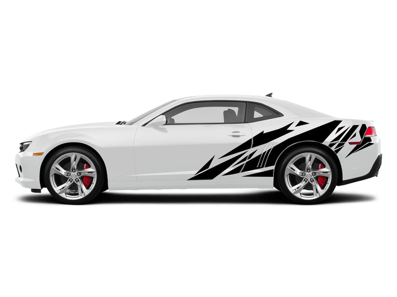 Geometric patterns side graphics decals for Chevrolet Camaro 2010-2015