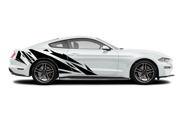 Geometric patterns side graphics decals for Ford Mustang