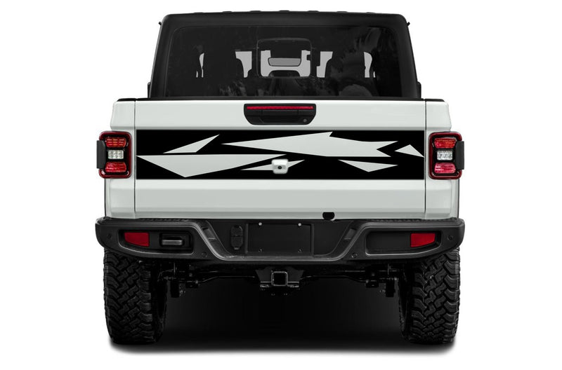 Geometric style tailgate graphics decals for Jeep Gladiator JT 