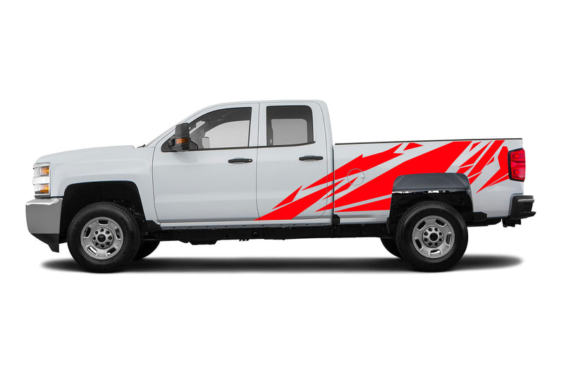 Geometric pattern decals for Chevrolet Silverado 2500HD 2015-2019