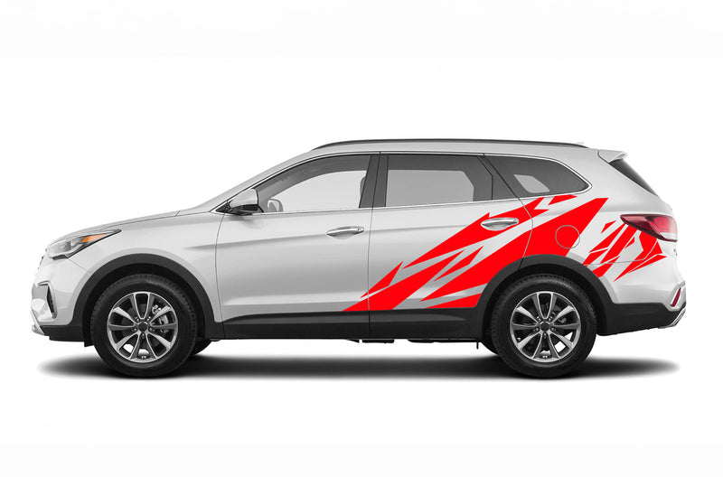 Geometric pattern graphics decals for Hyundai Santa Fe 2019-2023