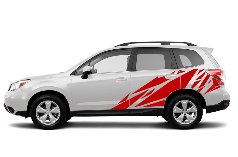 Geometric pattern graphics decals for Subaru Forester 2014-2018