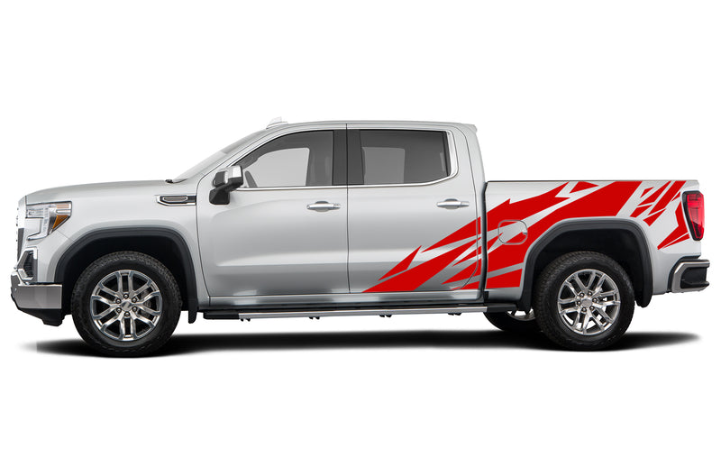 Geometric pattern graphics decals for GMC Sierra