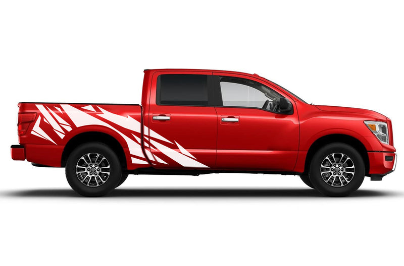 Geometric pattern side graphics decals for Nissan Titan