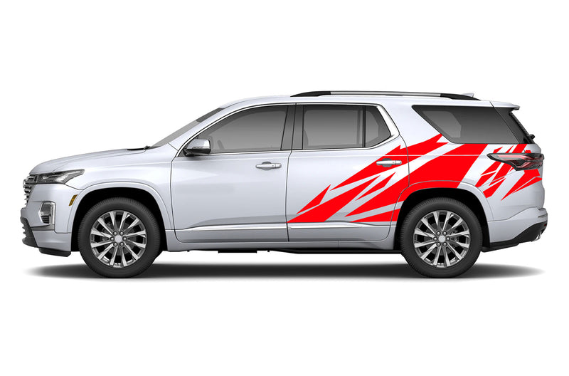 Geometric pattern graphics decals for Chevrolet Traverse 2018-2023