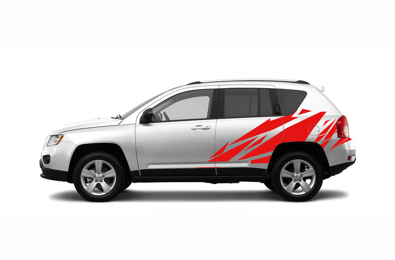 Geometric pattern decals compatible with Jeep Compass 2011-2017