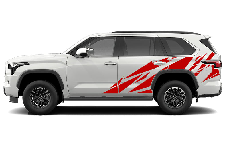 Geometric pattern side graphics vinyl decals for Toyota Sequoia