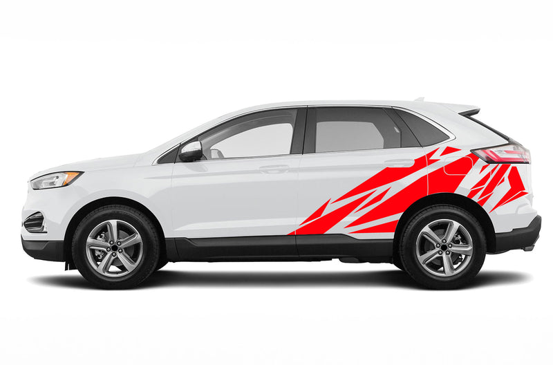 Geometric pattern side decals graphics decals for Ford Edge