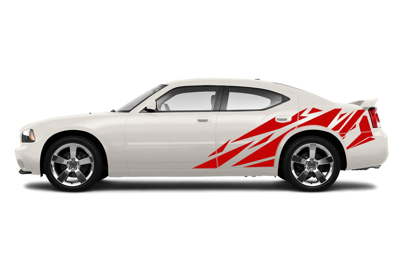 Geometric patterns side graphics decals for Dodge Charger 2006-2010