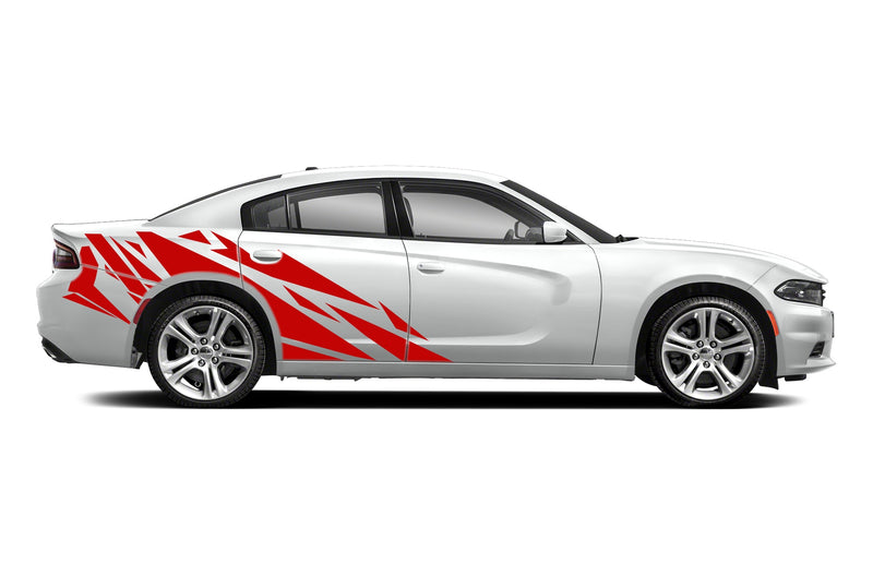 Geometric patterns side graphics decals for Dodge Charger