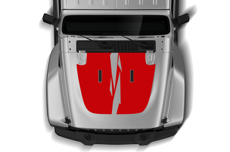 Geometric style hood graphics decals compatible with Wrangler JL