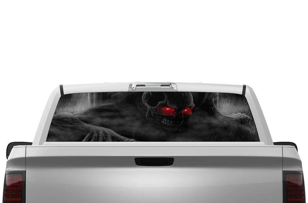 4-Pack Black Metal Skull Skeleton Ghost Trunk Emblem Badge Decals – Universal Fit