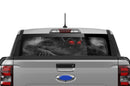 Ghost skull perforated rear window decals graphics for Ford Maverick