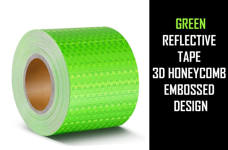 Green reflective PVC safety tape for trailers