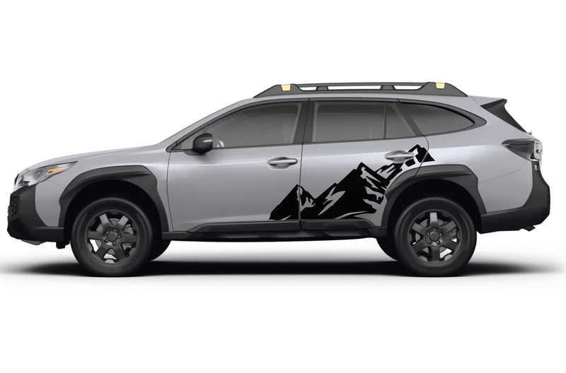 High mountain side graphics decals for Subaru Outback