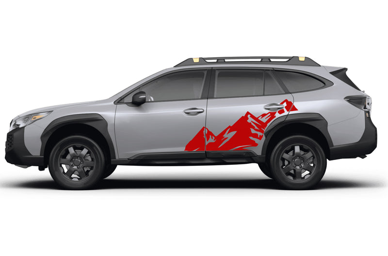 High mountain side graphics decals for Subaru Outback