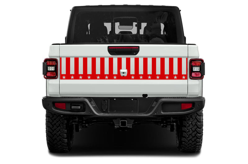 US style tailgate graphics decals compatible with Jeep Gladiator JT